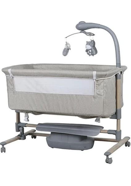 Prego 4091 Carmela Elektrikli Anne Yanı Beşik 57x93 cm Bej