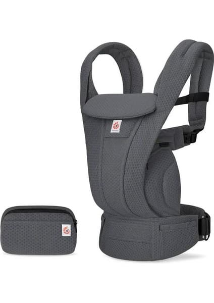 Ergobaby Omni Deluxe Mesh (Graphite Grey) , 4 Farklı Taşıma Pozisyonlu Ergonomik Kanguru , Yeni Doğan ve Küçük Çocuklar Için