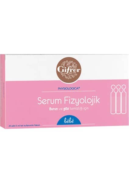 Nurse Harvey's Gifrer Serum Fizyolojik Burun ve Göz Temizliği İçin 20 Adet 5 ml Flakon ürün görseli