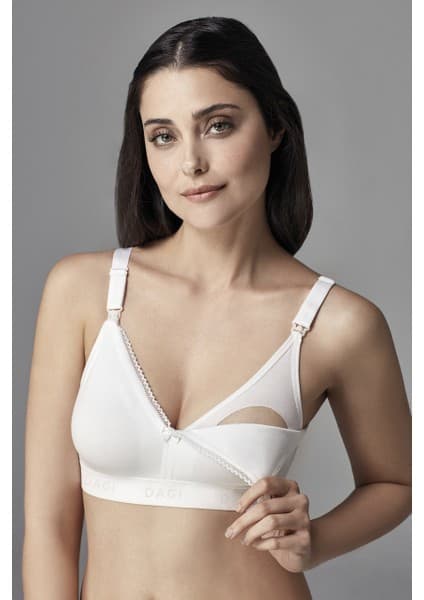 Dagi Emzirme Sütyeni – Yumuşak Dokulu, Esnek Yapılı, %95 Pamuk %5 Elastan, Düz Desenli, Rahat Emzirme İçin